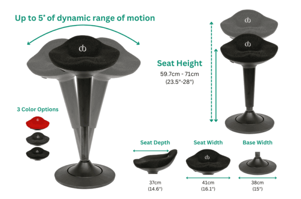 CorePerch Ergonomic Active Sitting Stool Dimensions CorePerch Ergonomic Active Sitting Stool Dimensions