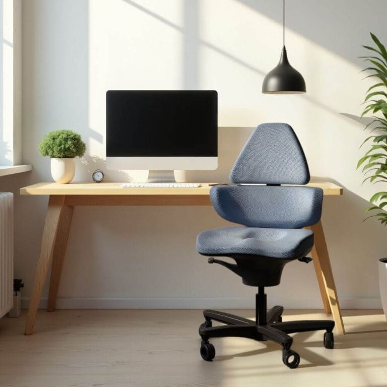 Active Sitting Supportive Office Chair in Modern Home Office Color Blue