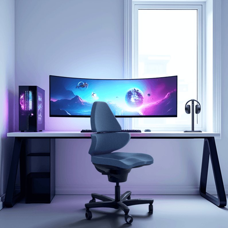 Gaming Active Sitting Supportive Gaming Chair in Modern Office Color Blue
