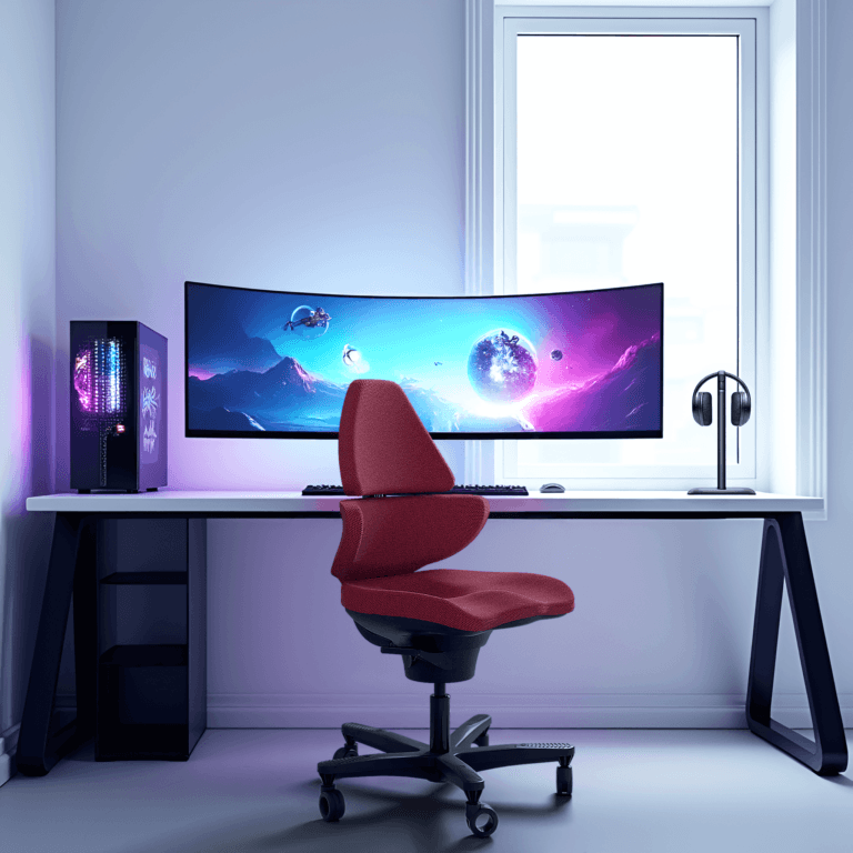Gaming Active Sitting Supportive Gaming Chair in Modern Office Color Coral